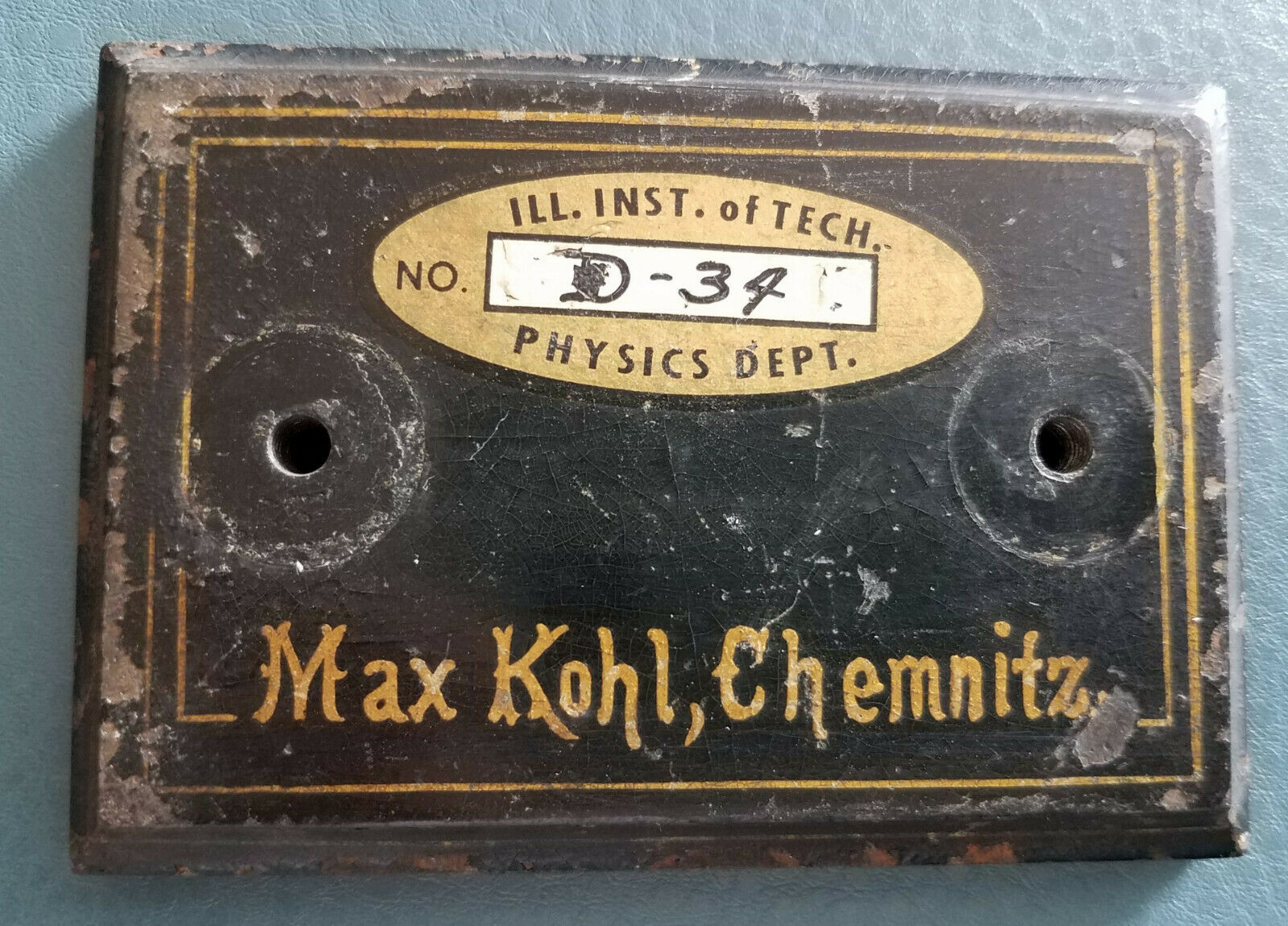 Antique Chemistry Physics Lab Max Kohl Germany 1876  Il Institite Tech Medical